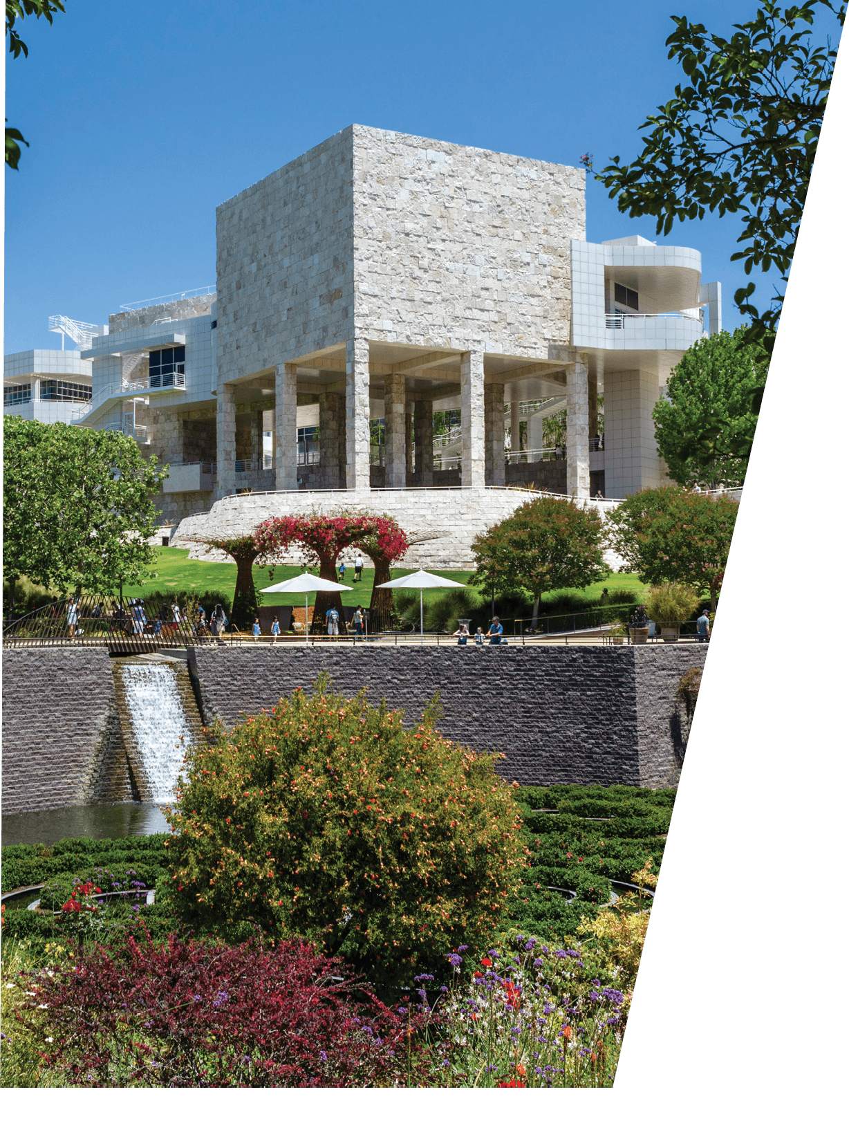 E9ECKH The Getty Center museum complex on a hilltop overlooking the city of Los Angeles, Brentwood, Los Angeles, California, USA