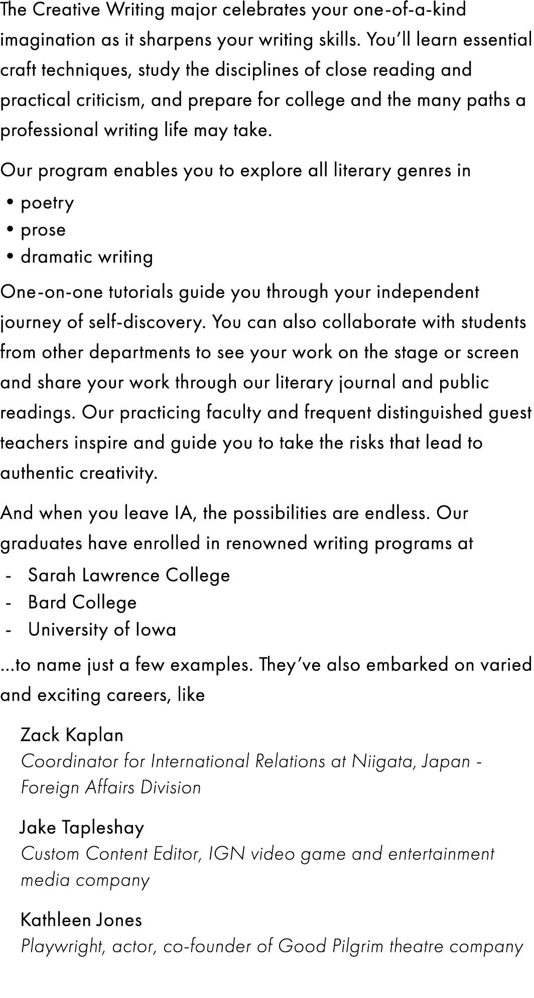 The Creative Writing major celebrates your one-of-a-kind imagination as it sharpens your writing skills. You’ll learn...