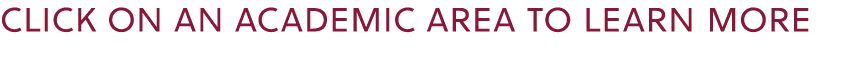 click on an academic area to learn more