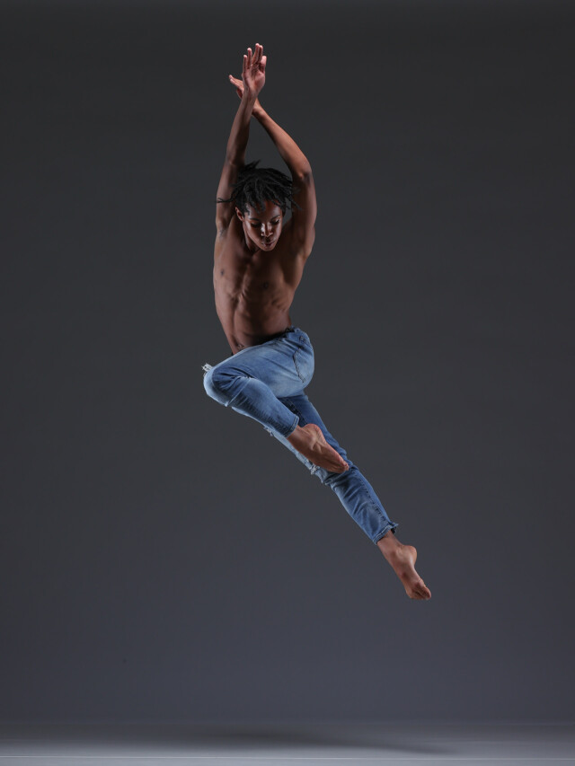 A student dancing.