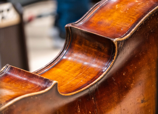 Close up of a string instrument.